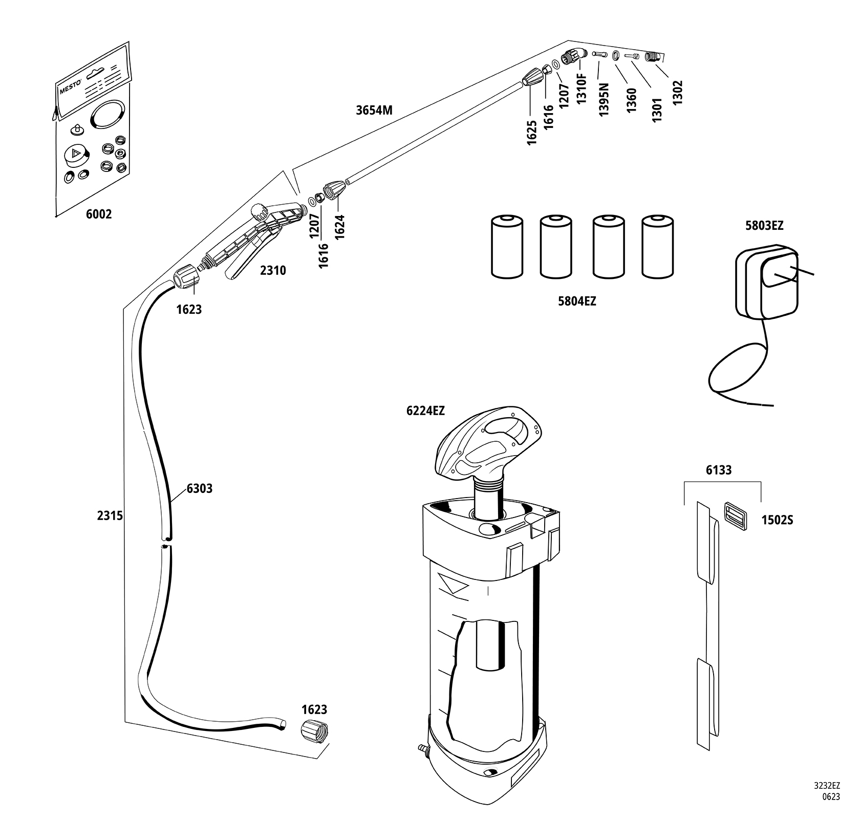 FLORI EASY rechargeable battery-operated compression sprayer