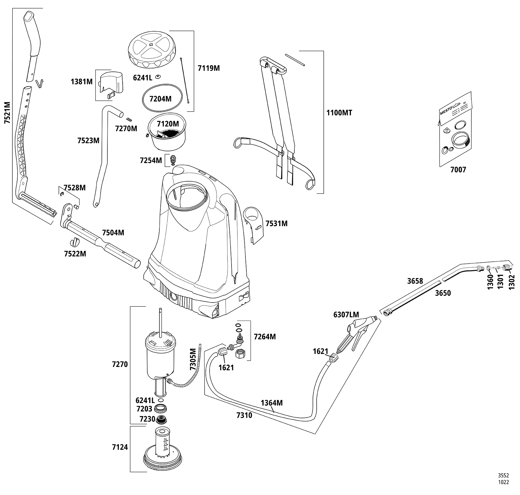 RS125 backpack sprayer