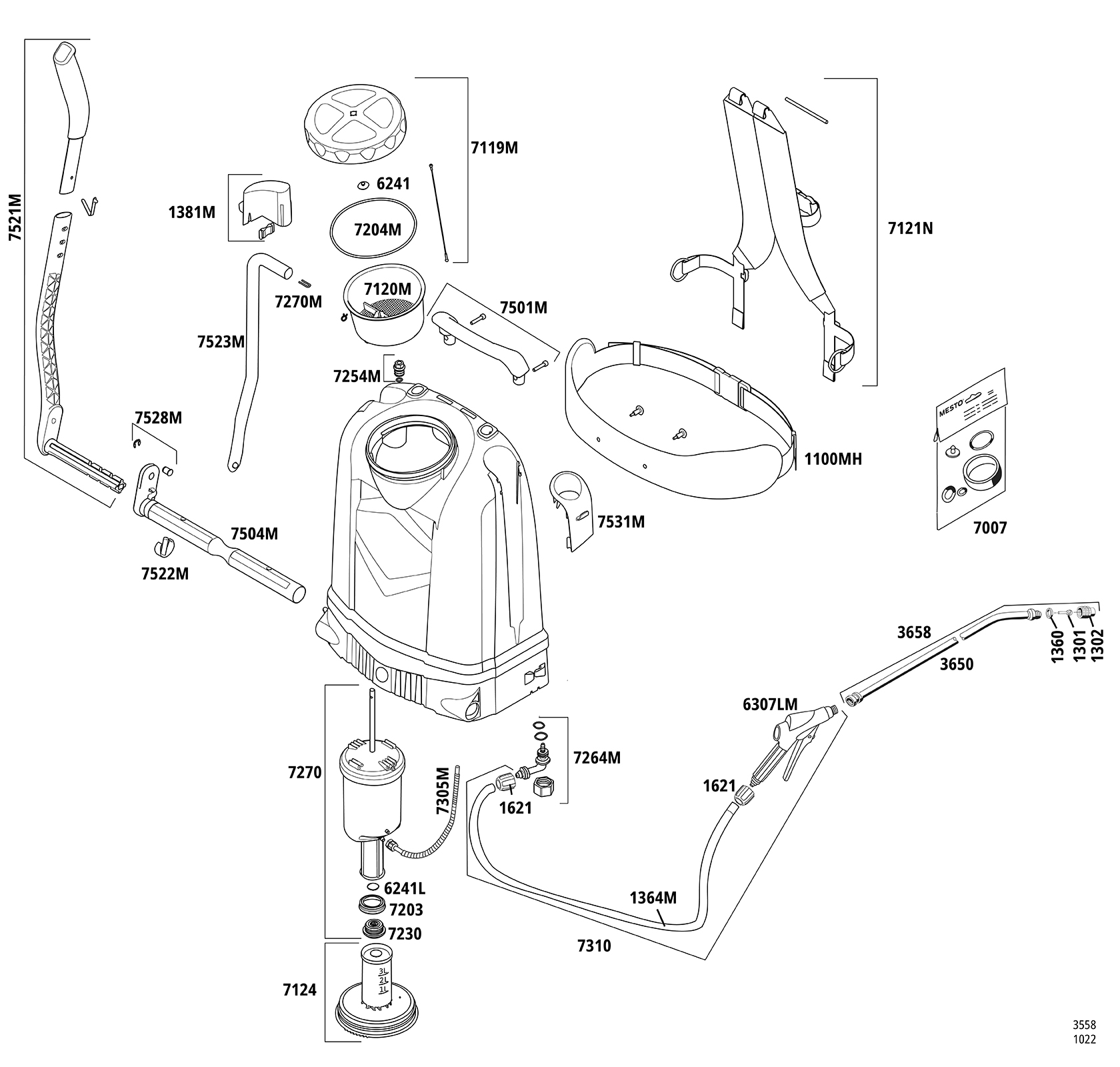 RS185 backpack sprayer