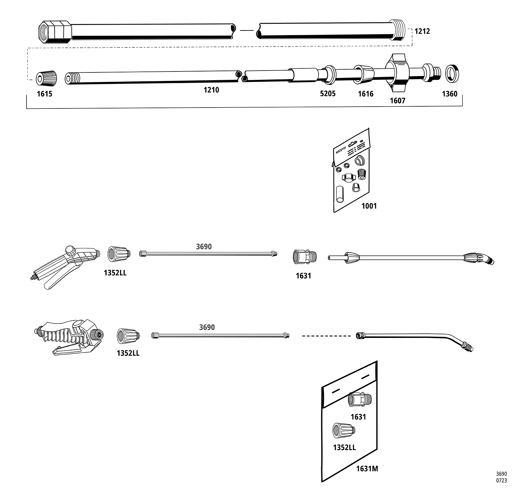 MESTO Tube d'extension