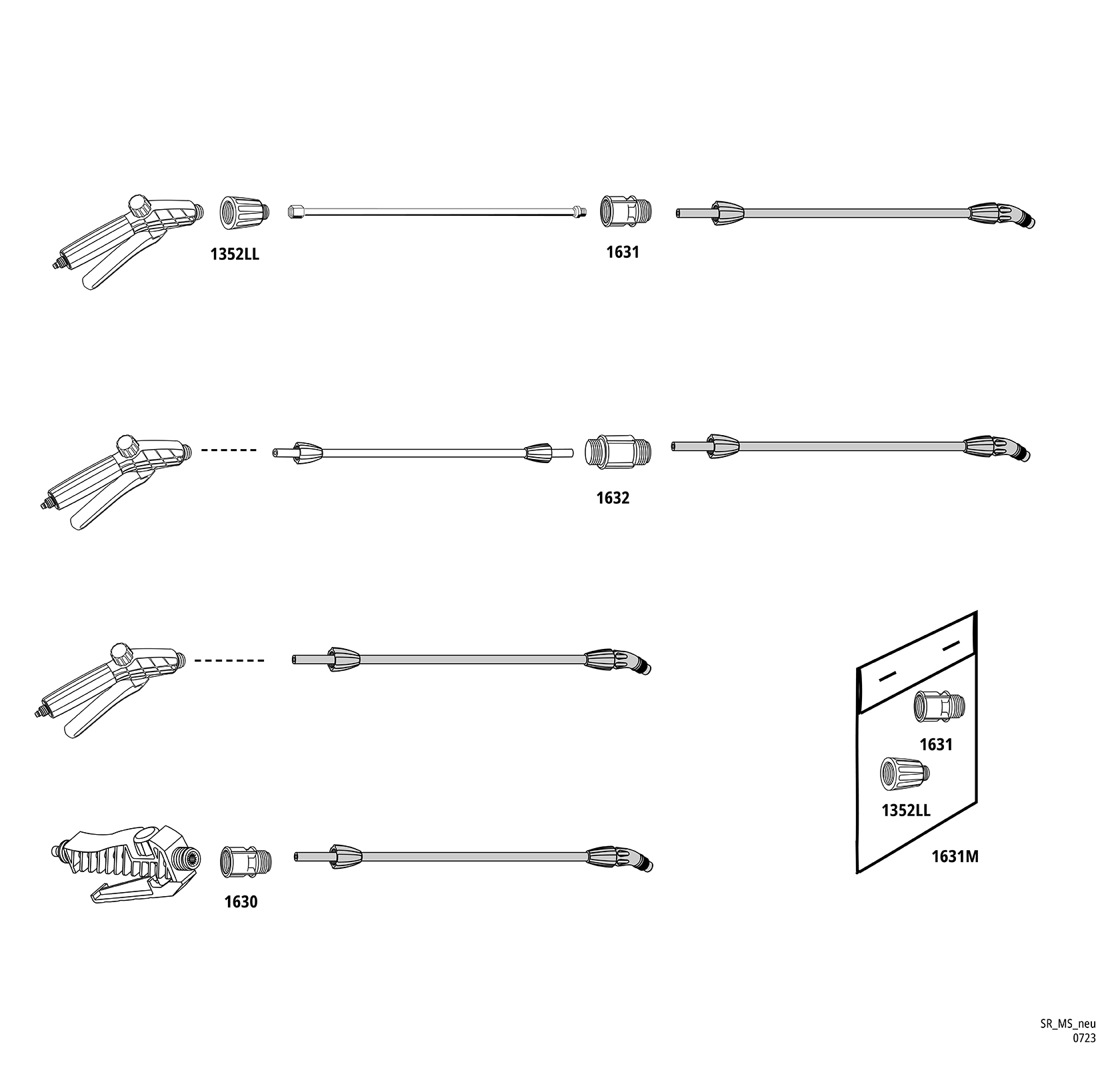 Lance 40cm,jet plat 1428P inox
